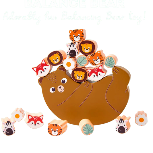 Wooden Animals on Bear – Balancing Toy (Age 3+)