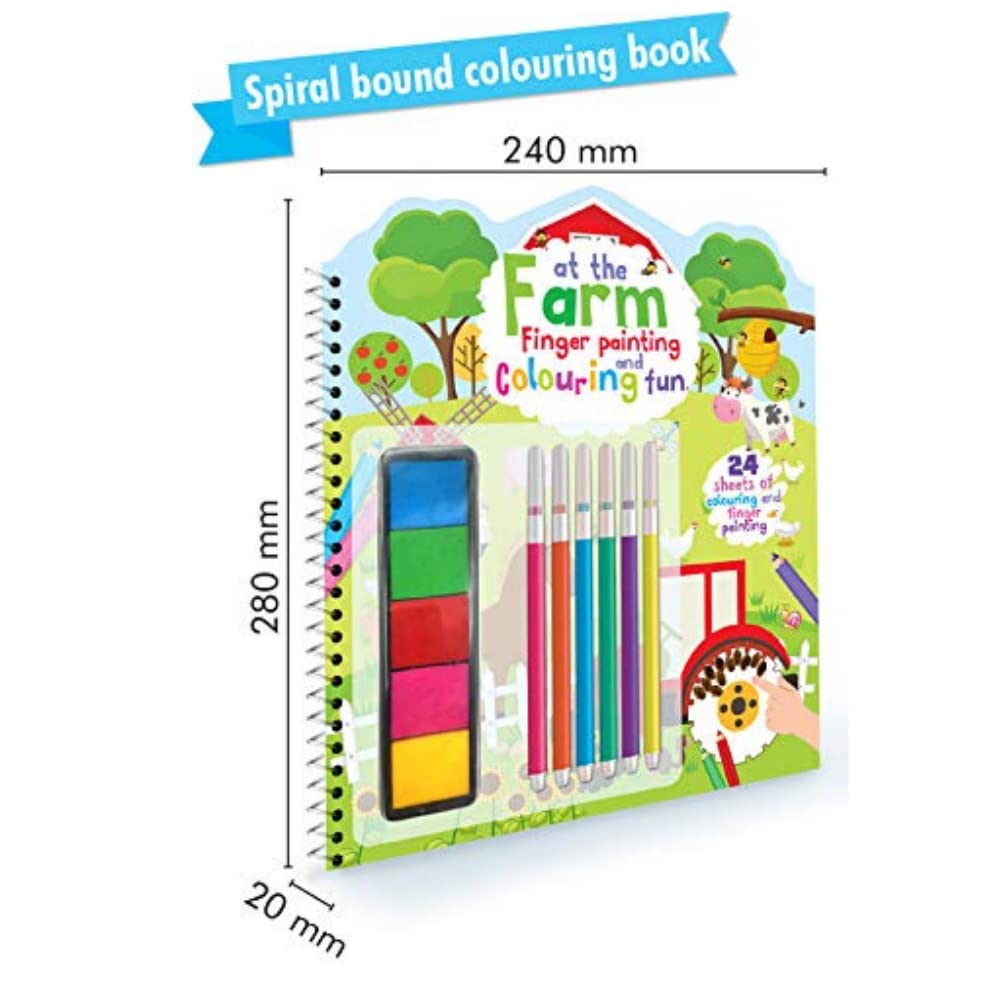 Farm Finger Painting & Colouring Fun