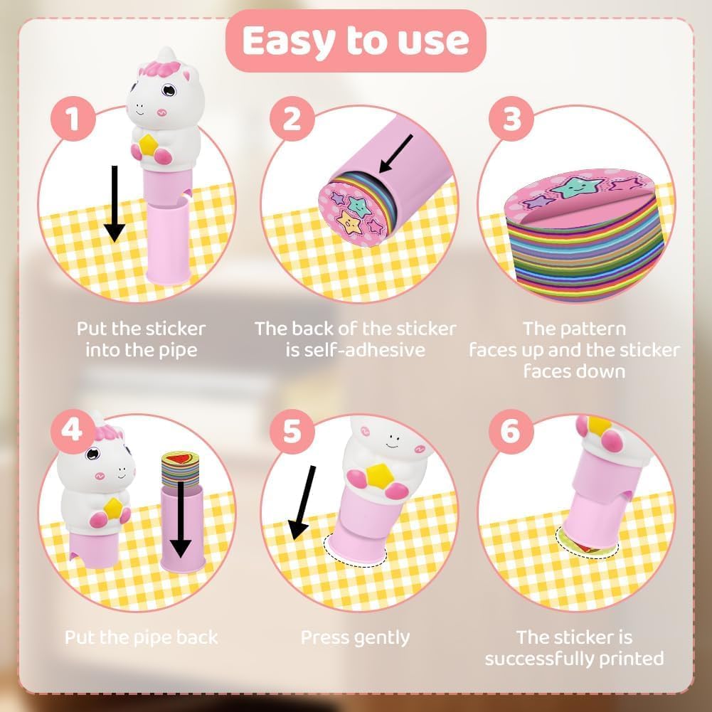 Magic Sticker and Stamper Activity Kit for Kids (Unicorn)