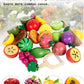 Magnetic Wooden Cutting Fruits – Food Play Toy Set with Basket