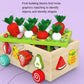 Wooden Montessori Fine Motor Toy – Carrot Harvest Game (32 Pcs Set)