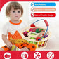 Magnetic Wooden Cutting Fruits – Food Play Toy Set with Basket