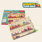 Magnetic Train Maze Board, Wooden Educational Toy, Ages 3-5, Colour Sorting Puzzle with Magnetic Wand