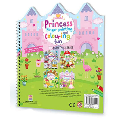 Princess Finger Painting & Colouring Book Set