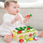 Wooden Montessori Fine Motor Toy – Carrot Harvest Game (32 Pcs Set)