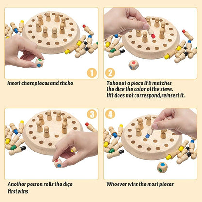 Wooden Memory Chess Game – Brain Boosting Logic &amp; Match Stick Challenge