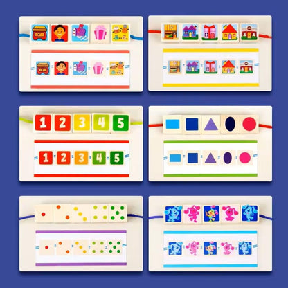 Number Lacing Set Kids Montessori Puzzle