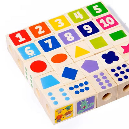 Number Lacing Set Kids Montessori Puzzle