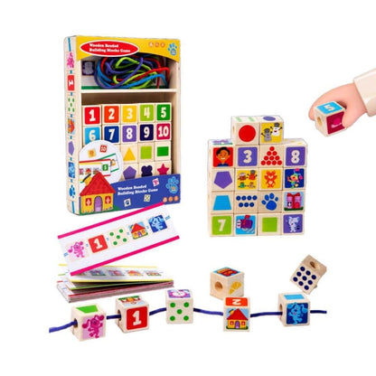 Number Lacing Set Kids Montessori Puzzle