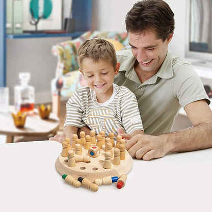 Wooden Memory Chess Game – Brain Boosting Logic &amp; Match Stick Challenge
