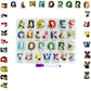 Wooden Alphabet  Peg Puzzle with Knobs