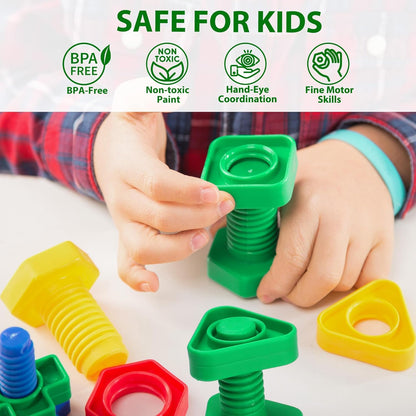 Jumbo Nut and Bolt Block Play for young kids