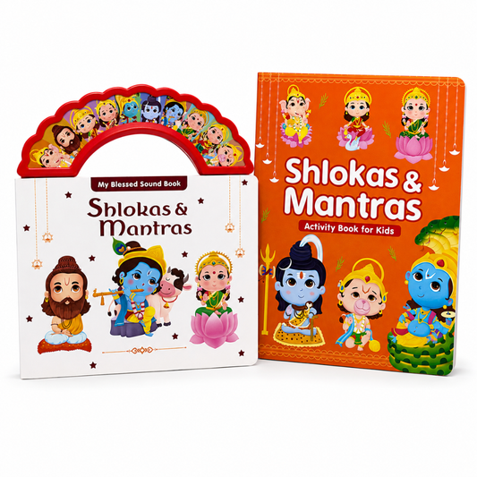 My Blessed Shlokas & Mantras Sound Book + Activity Book Combo
