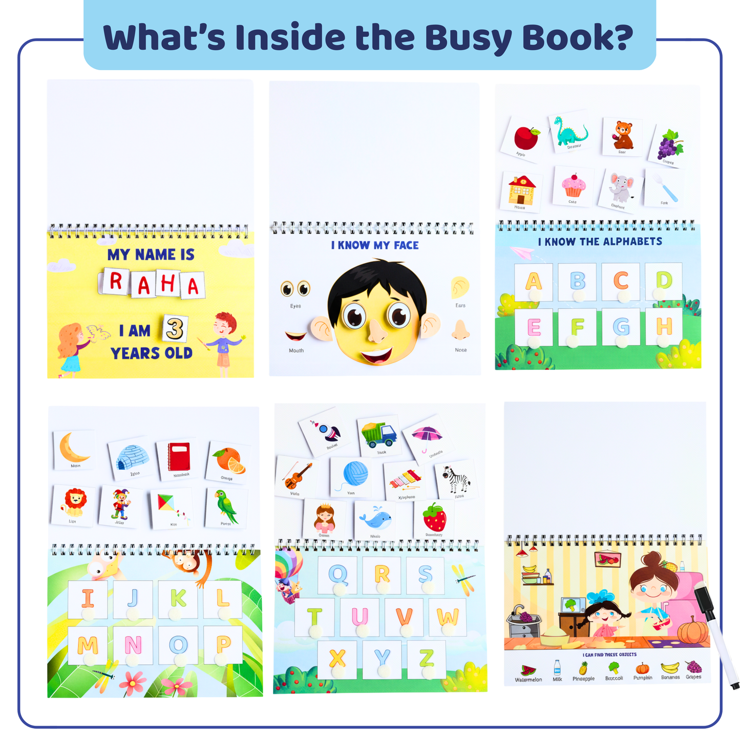 Personalised Busy Book - A Magical World of Learning & Play