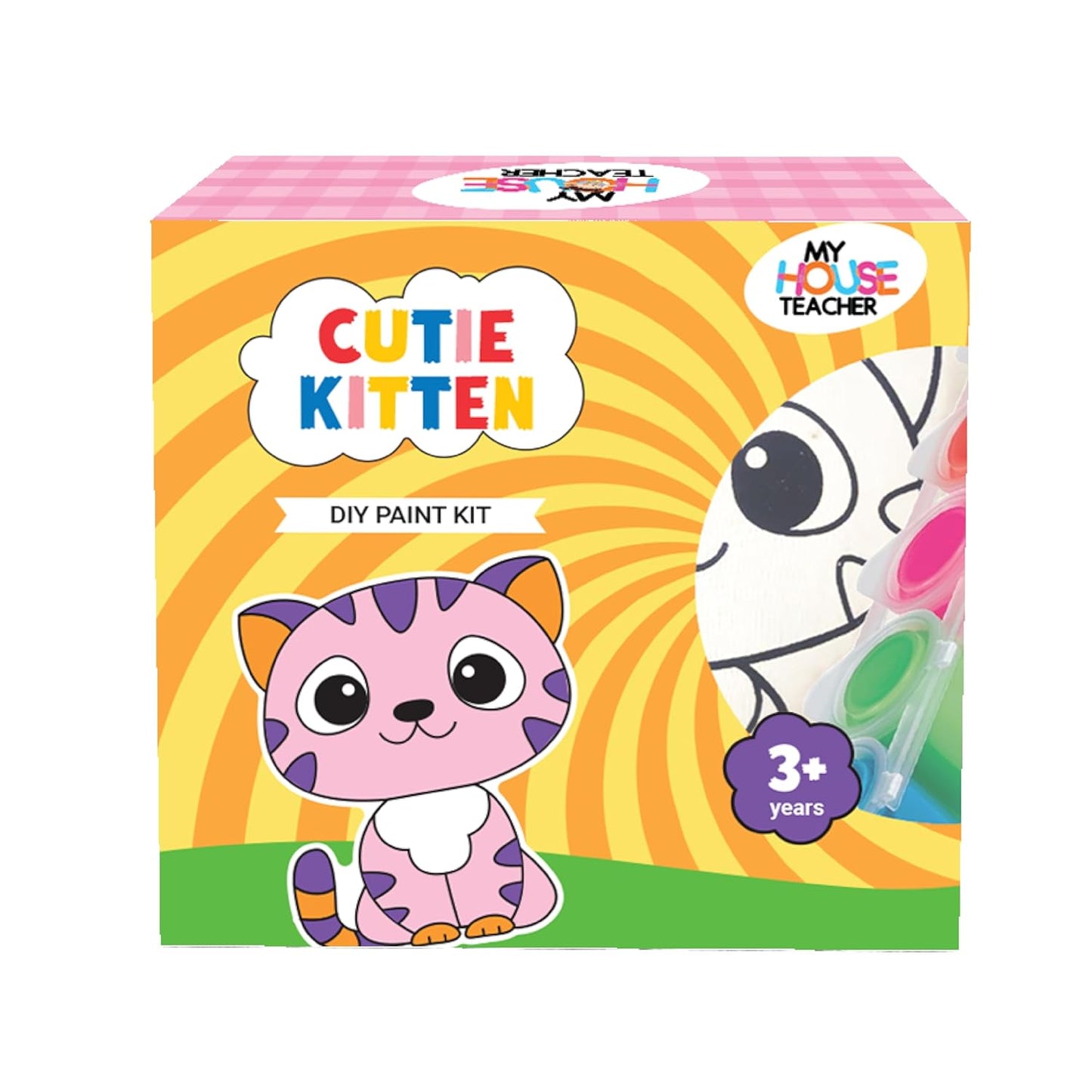 DIY Soft Toy Painting Kit | Art and Craft Kit for Kids (Cute Kitten)