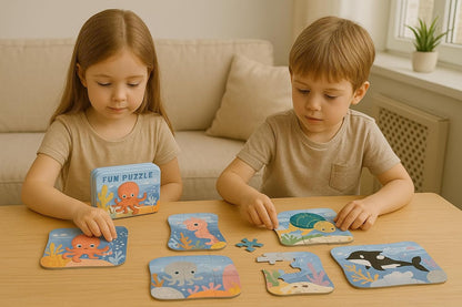 Jigsaw Puzzle Set in Metal Box –Octopus 3+