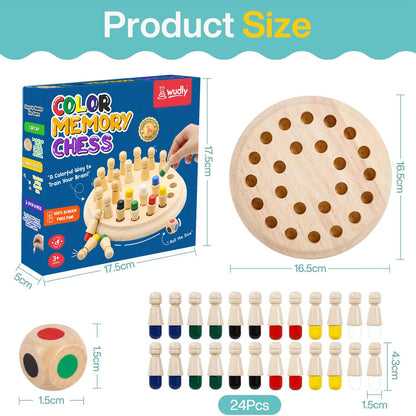 Wooden Memory Chess Game – Brain Boosting Logic &amp; Match Stick Challenge