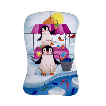 Jigsaw Puzzle Set in Metal Box – (Snow Bear Theme)