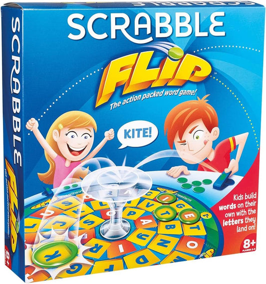Scrabble Flip Board Game- Family Game Night for 8 years +