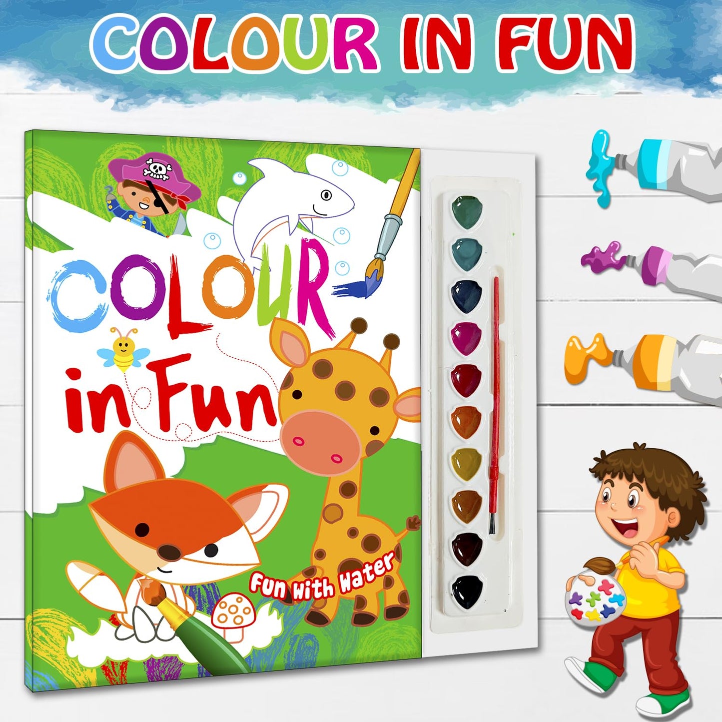 Fun with Water Colouring Kit for Kids – (Green)