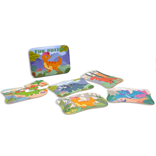 🧩 Jigsaw Puzzle Set in Metal Box –  (Octopus Theme)