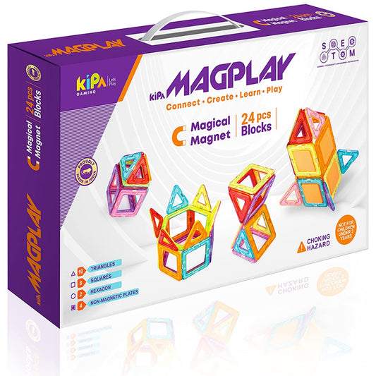MagPlay Magnetic Blocks 24 pcs DIY Kids Toy