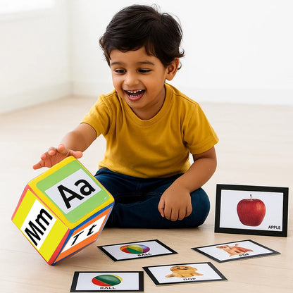 Alphabet And Picture Matching Jumbo Dice