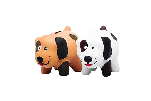 Handycrafts Puppy Coin Bank - DIY Paint and Use Coin Bank for Little Artists 5 Years Above