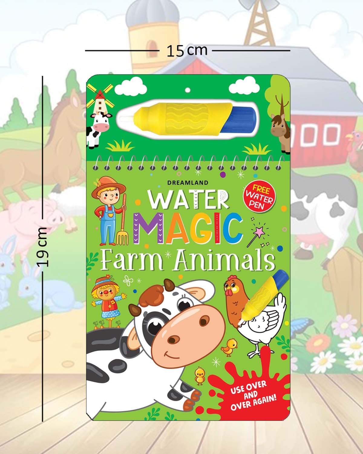 Farm Animals Water Magic Colouring Book for Kids