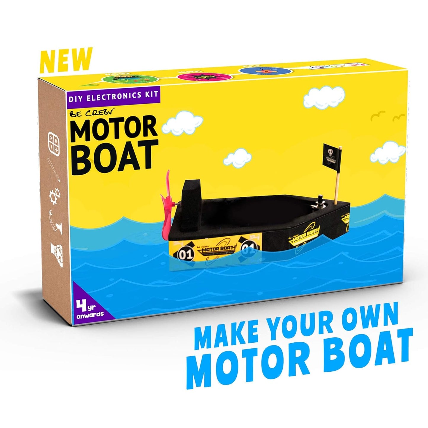 Motor Boat Educational DIY kit for Kids Over 4 Years