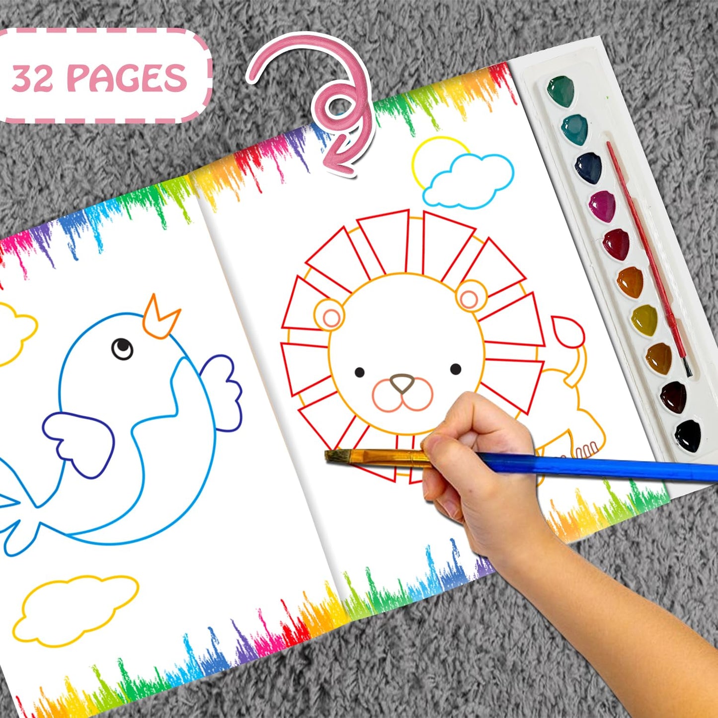 Fun with Water Colouring Kit for Kids – (Green)