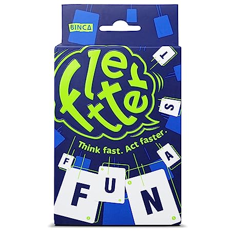 Fletter Card Games, Fast Paced Family Card Game for Game Night, Fun Card Game for Kids and Adults, Children Educational Game to Sharpen Reflexes, Vocabulary - Fletter Card Games Ages 8+