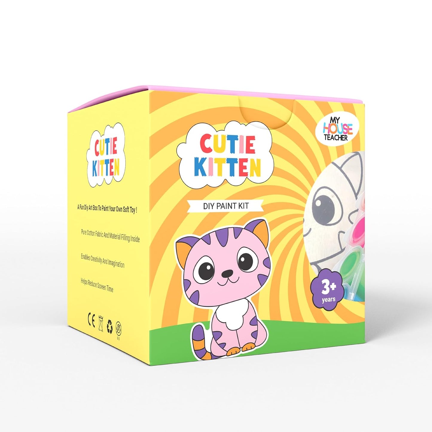 DIY Soft Toy Painting Kit | Art and Craft Kit for Kids (Cute Kitten)