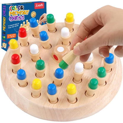 Wooden Memory Chess Game – Brain Boosting Logic &amp; Match Stick Challenge