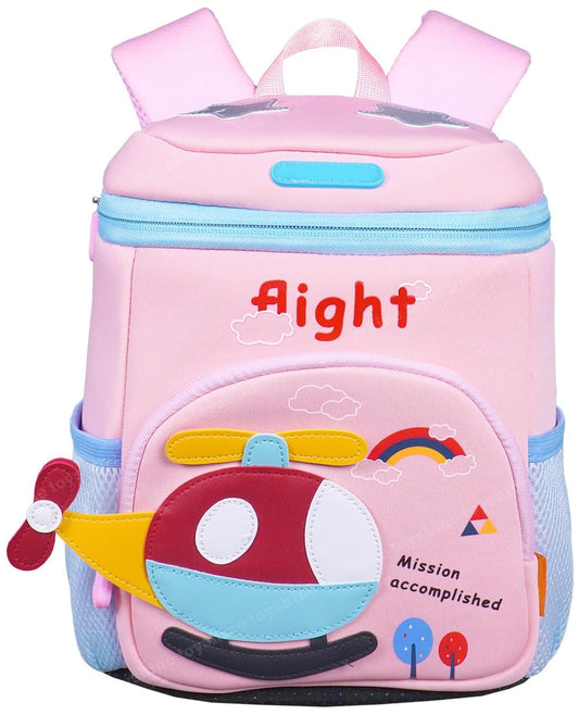 Helicopter Design Backpack for Kids Girls Boys Toddler Backpack Preschool Nursery Travel Bag,Mini Size - Pink