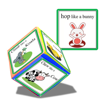 Animal Action Cards with Jumbo Dice