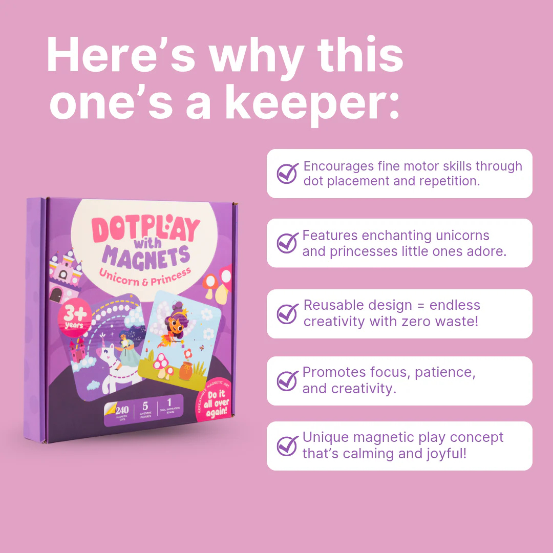 Magnetic Dot Art – Unicorn &amp; Princess Playset