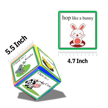 Animal Action Cards with Jumbo Dice