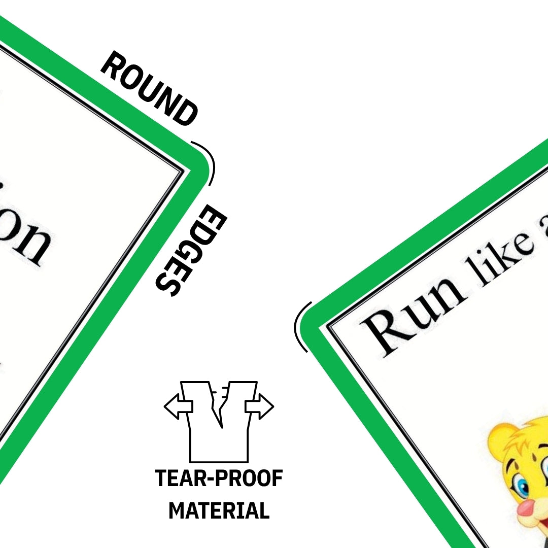 Animal Action Cards with Jumbo Dice