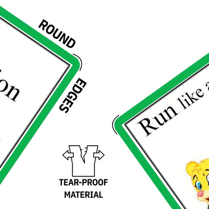 Animal Action Cards with Jumbo Dice