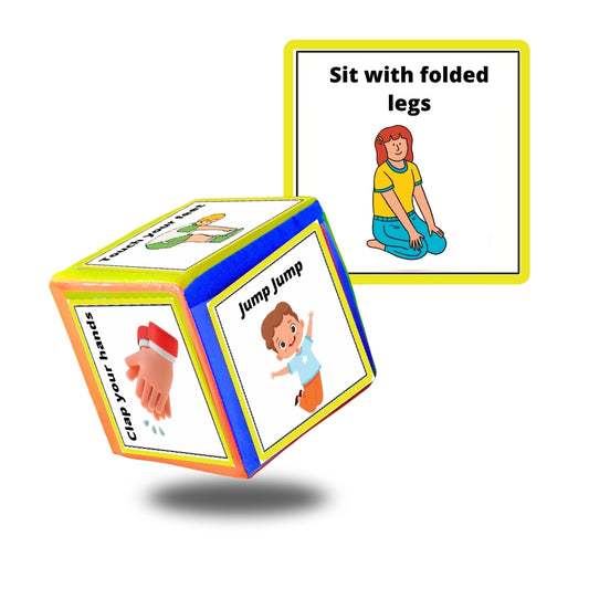 Toddler Action Cards with a Huge Dice