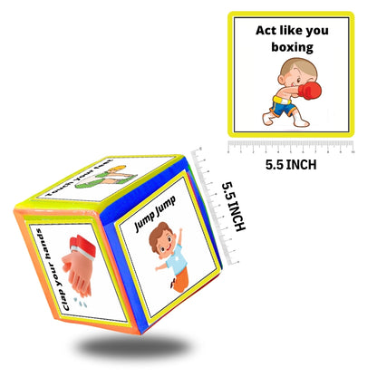 Toddler Action Cards with a Huge Dice