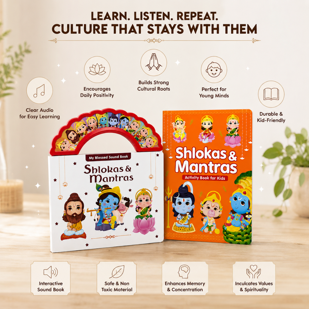 My Blessed Shlokas & Mantras Sound Book + Activity Book Combo