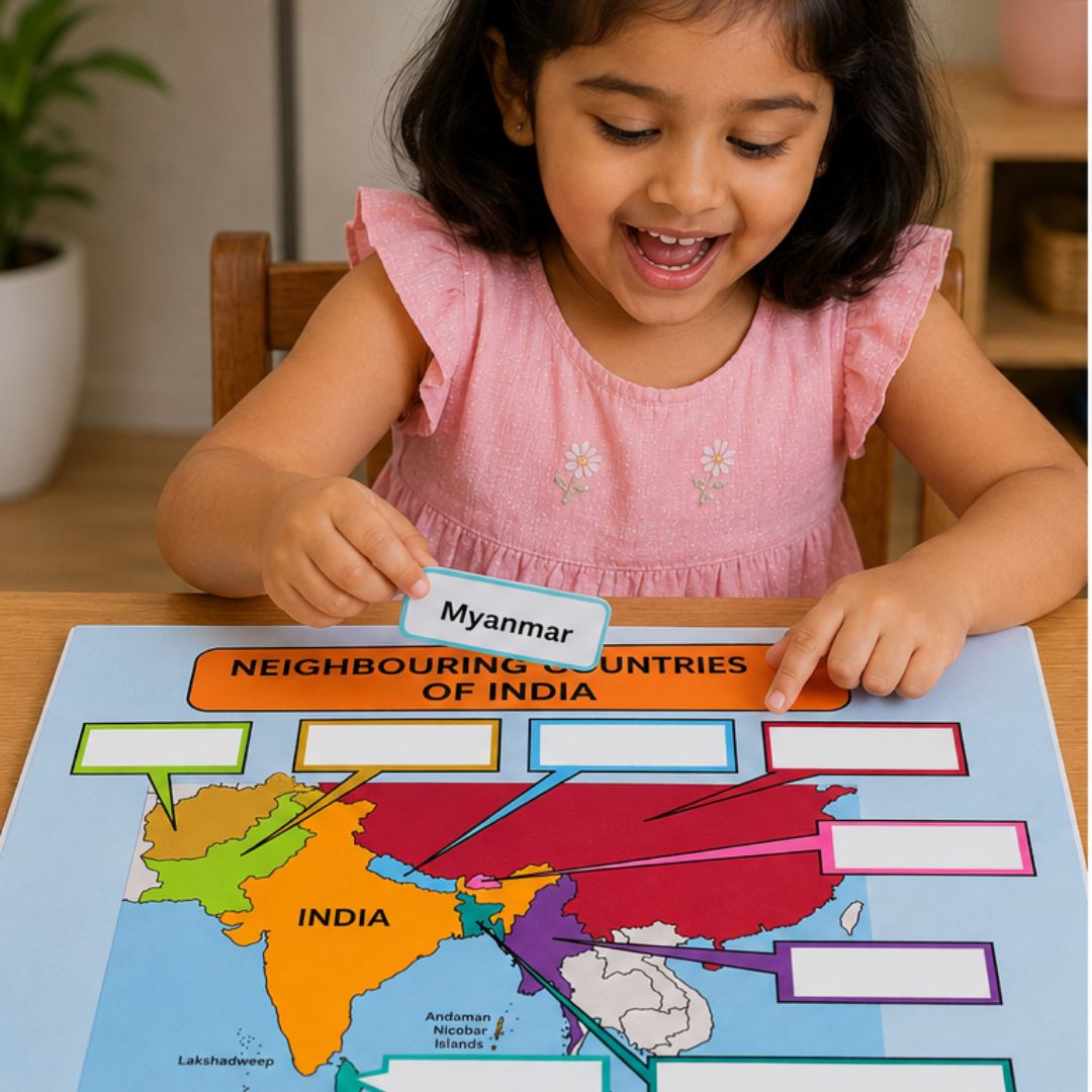 3 in 1 Kids Knowledge Busy Binder Book | India + World Facts + Logos