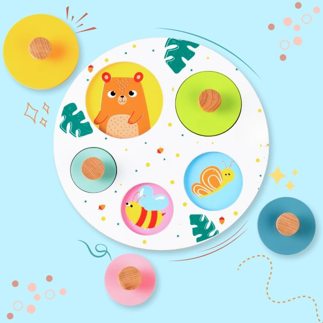 Cute Wooden Peekaboo Board for Kids