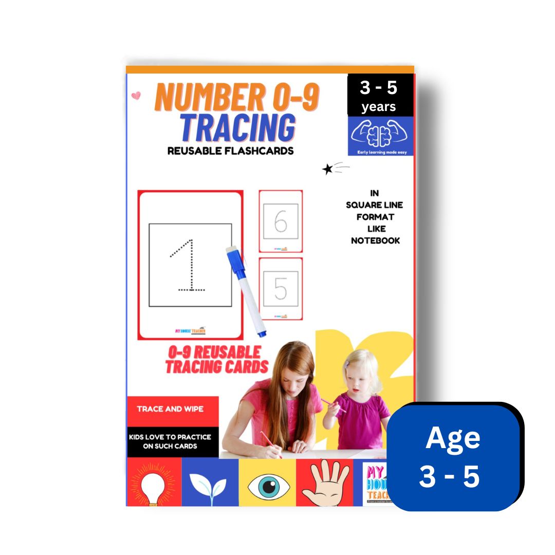 Numbers 0-9 Tracing Reusable Flashcards