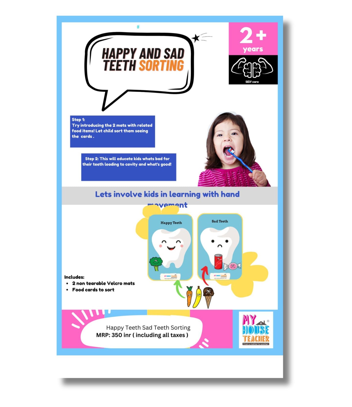 Happy And Sad Teeth Sorting Busy Bag