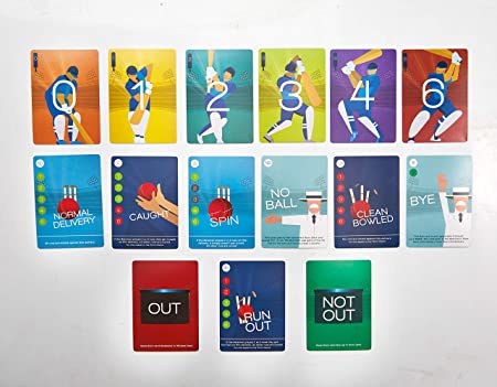 Qwicket Card Game, Fun Cricket Game For Cricket Lovers, Cards Game for Kids, Teens and Adults - 2 Players - Ages 7+