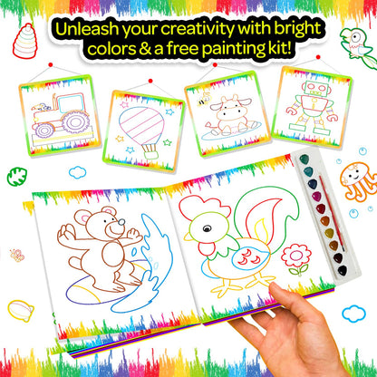 Fun with Water Colorings Kit for Kids (Pink)