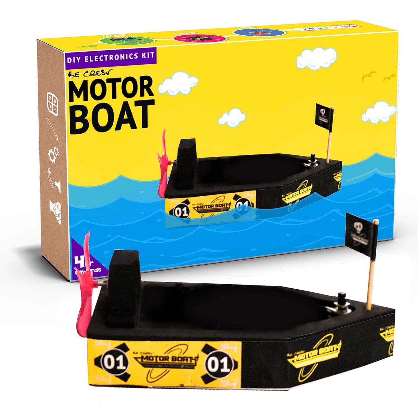 Motor Boat Educational DIY kit for Kids Over 4 Years